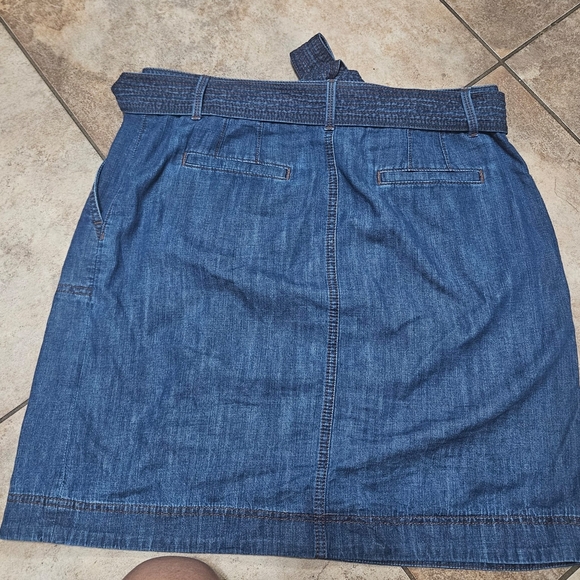 Talbots Blue Wrap Mini Skirt Casual - Picture 5 of 8